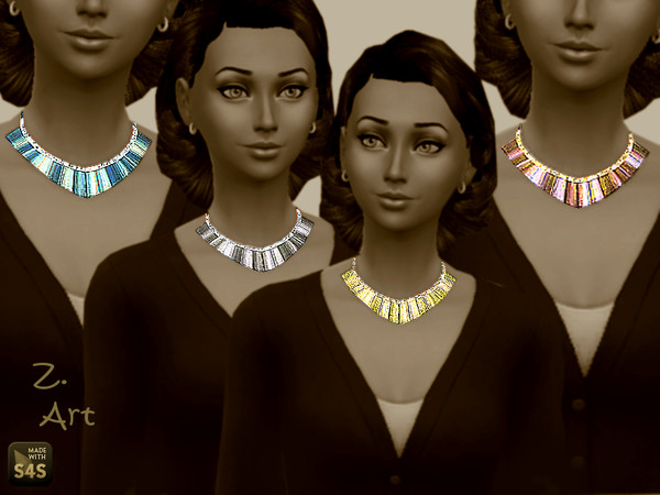 Sims 4 — Mosaic by Zuckerschnute20 — This necklace is distinguished by its special glow and the color effects :D 4 colors