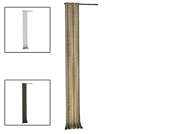 Sims 4 — Sara New Dining Curtain_Left by Angela — Sara New Dining Curtain Left.. Single tile Curtain, half opened,