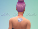 Sims 4 — Lotus Flower Neck Tattoo by Sohviax — Lotus Flower neck tattoo. 