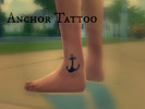 Sims 4 — Ankle Anchor Tattoo by Sohviax — Left ankle anchor tattoo. Hope you like it :)