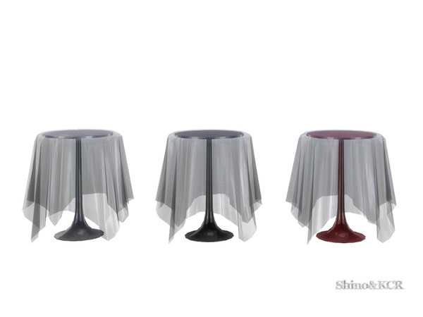 Sims 4 — Monaco Living - Sidetable by ShinoKCR — unique design of a Sidetable, chrome leg, Glass top 