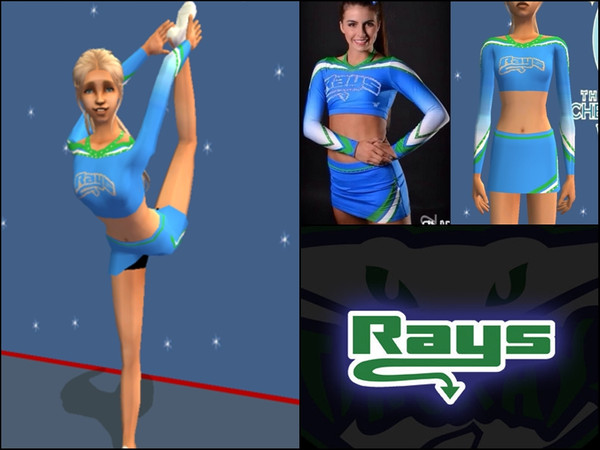Sims 2 — Stingray Allstars Orange Uniform by Cheer4Sims2 — Stingray Allstars Orange Uniform