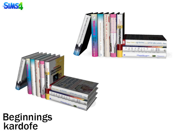 Sims 4 — kardofe_beginnings_book. by kardofe — set of books to decorate