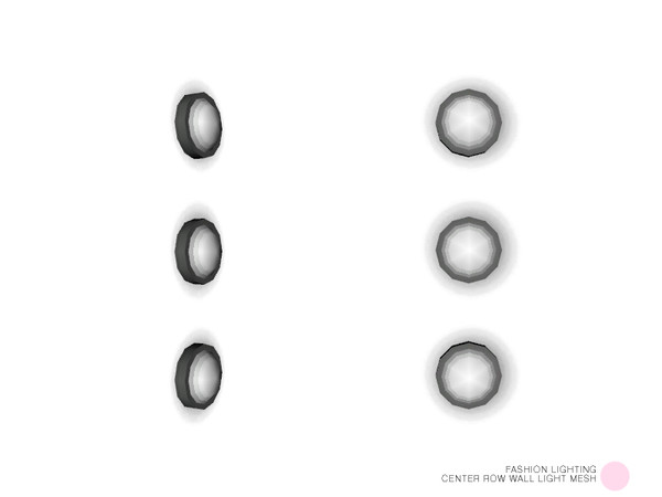 Sims 4 — Pot Center Row Wall Light Mesh by DOT — Pot Center Row Wall Light Mesh by DOT of The Sims Resource