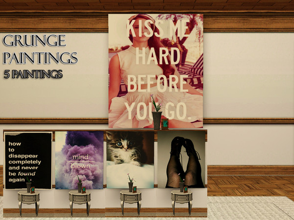 Sims 3 — Grunge Painting by LunaTemple2 — A series of grunge paintings. 