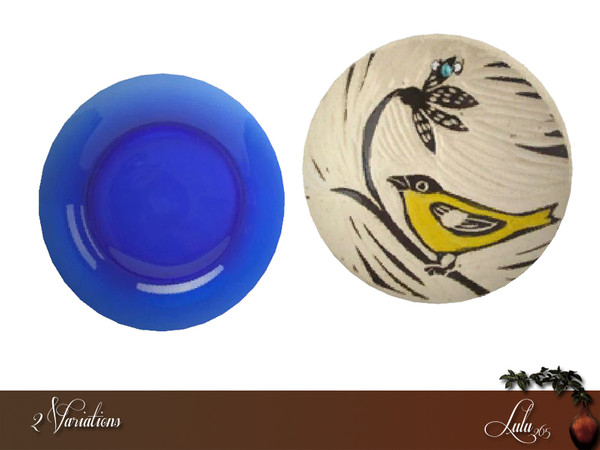 Sims 4 — Donatella Dining Decor Plates  by Lulu265 — 2 variations Part of the Donatello Dining Set Please do not copy,