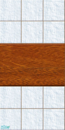 Sims 2 — Moderna1 - mmp02 by perelinka — Modern tiled wall with panel (cherry and stained sandstone).