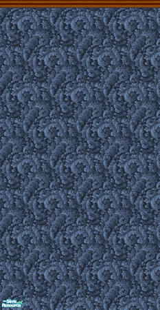 Sims 2 — Mama D's Sims2 Paper DBM 0031a - Top by mamads32209 — A wallpaper with a nice blue pattern. In a dark brown top