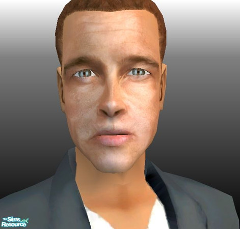 Sims 2 — Brad Pitt by Janey_B — My version of famous actor Brad Pitt is available now! ZIP file includes: hair texture,