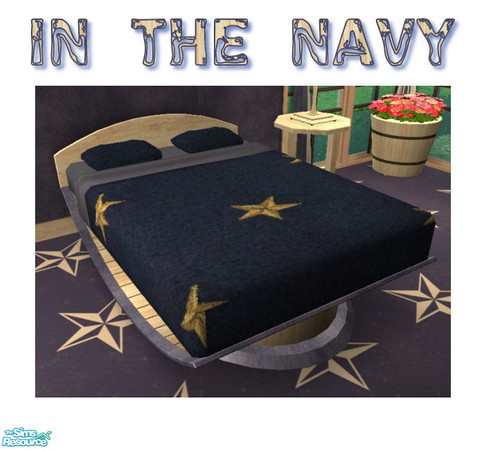 Sims 2 — In the Navy - Bedding 5 by EarthGoddess54 — Made to match my In the Navy bedroom set. Enjoy!