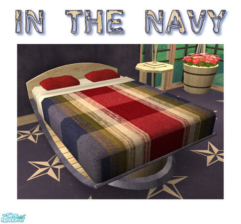 Sims 2 — In the Navy - Bedding 4 by EarthGoddess54 — Made to match my In the Navy bedroom set. Enjoy!