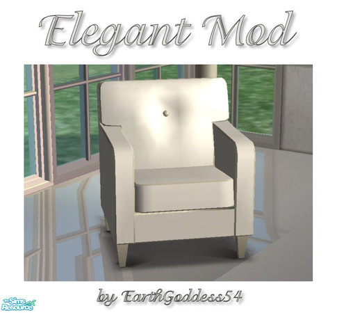 Sims 2 — Elegant Mod  - Chair by EarthGoddess54 — A nice addition to the Elegant Mod Bedroom set. Creamy white with beige