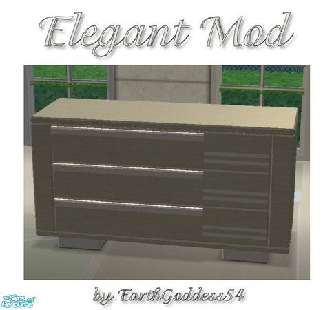 Sims 2 — Elegant Mod  - Dresser by EarthGoddess54 — A nice addition to the Elegant Mod Bedroom set. Light wood with white