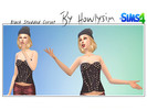 Sims 4 — Studded Corset by Howlysim — Black Studded Corset