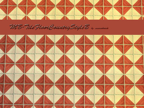 Sims 4 — MB-TileFloorCountryStyleB by matomibotaki — MB-TileFloorCountryStyle, lovely matching tile floor with rough