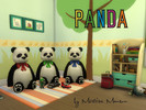 Sims 4 — Panda Toy For Kids by MorticaManson — This cute Panda Toy for kids is available with a red, blue or green bow.