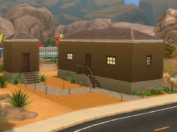 Sims 4 — Brown Bound by Kelandry5 — If the desert wasn't brown enough for you then here is a brown house so old that the