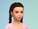 Sims 4 — Girl's Pigtail Braids Hairstyle - Back by OelCakim — First I saw the original pigtail braids from the Outdoor