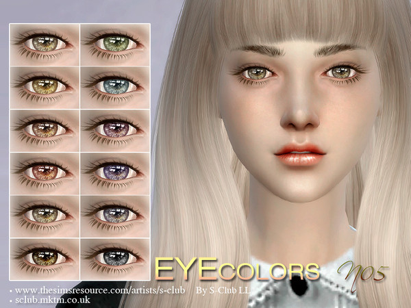 Sims 4 — S-Club LL ts4 eyecolors 05 by S-Club — Eyecolors for you, 12 colors inside, hope you enjoy with them :3 You can