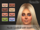 Sims 4 — Nude Lipstick with teeth by SimuliteSim — This is a set of nude lipsticks with teeth, looks very pretty. Female