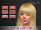 Sims 4 — Pink Lipstick with teeth by SimuliteSim — A lovely set of pink lipsticks with teeth. Female only Teen - Young