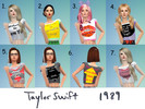Sims 4 — Taylor Swift 1989 fan tops by KTG by Kookie_The_Simmer — These are fan tops for Taylor Swift's album 1989. Find