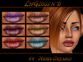 Sims 3 — LipGloss n 6 b niobe cremisi by niobe_cremisi — -3 Recolorable channels -Teen/elder -Male/female