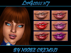 Sims 3 — Lipgloss n 7 by niobe cremisi by niobe_cremisi — -3 Channel recolorable -teen/elder -male/female