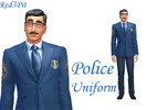 Sims 4 — Police Uniform by red3pit2 — Blue police uniform for man.