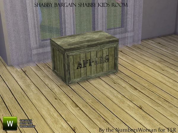 Sims 4 — Shabby Bargain Shabby Chic Kids Toy Box by TheNumbersWoman — Shabby yet affordable, the comfort oozes out of