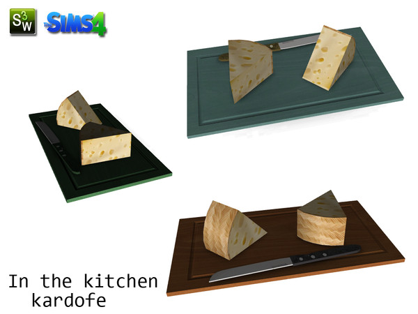 Sims 4 — kardofe_In the kitchen_Cutting Board by kardofe — Board and knife to cut cheese