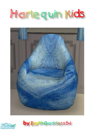 Sims 2 — Harlequin Kids Bedroom - Chair Blue by EarthGoddess54 — Made to match my Harlequin Kids Bedroom. Enjoy!
