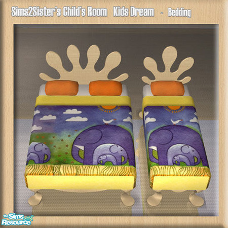 Sims 2 — S2S Child Room Kids Dream Jungle1 - Bedding by sims2sisters — Kids Bedding