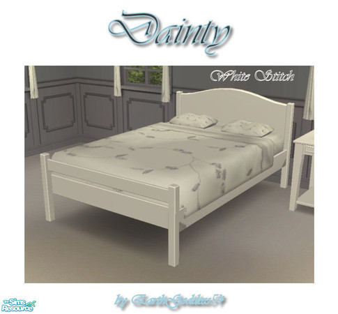 Sims 2 — Dainty Bedroom - Bedding (White Stitch) by EarthGoddess54 — Made to match my Dainty bedroom set. Enjoy!