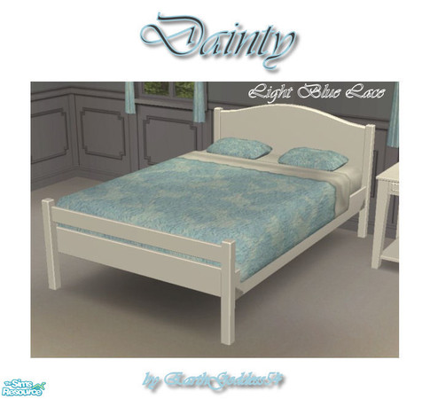 Sims 2 — Dainty Bedroom - Bedding (LgtBl Lace)  by EarthGoddess54 — Made to match my Dainty bedroom set. Enjoy!