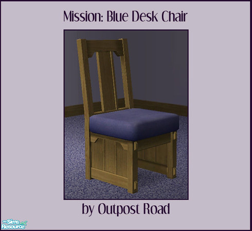 Sims 2 — Mission: Blue - Desk Chair by Outpost_Road — Chair to match the Mission: Blue set.