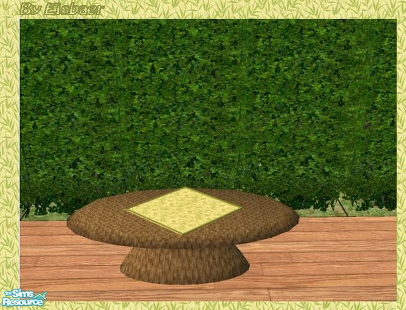Sims 2 — SA99 Cozy Wicker TC22 - Coffetable by Eisbaerbonzo — Country style wicker coffeetable with tablecloth. The