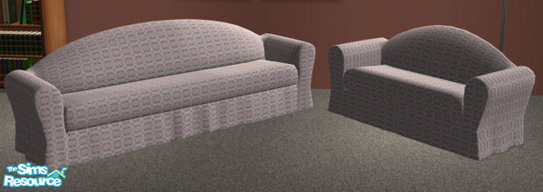 Sims 2 — Sofa + Loveseat - Haze by spacemouse — Floral Fantasy Sofa & Coming Up Roses Euphoria - Haze.
