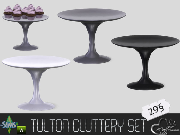 Sims 4 — Tulton Cluttery Cakeplate by BuffSumm — Cluttery Set for the Tulton Series. The set contains 18 new decorative