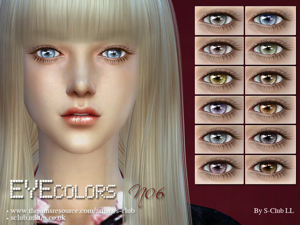 Sims 4 — S-Club LL ts4 eyecolors 06 by S-Club — Eyecolors for you, 12 colors inside, hope you enjoy with them :3 You can