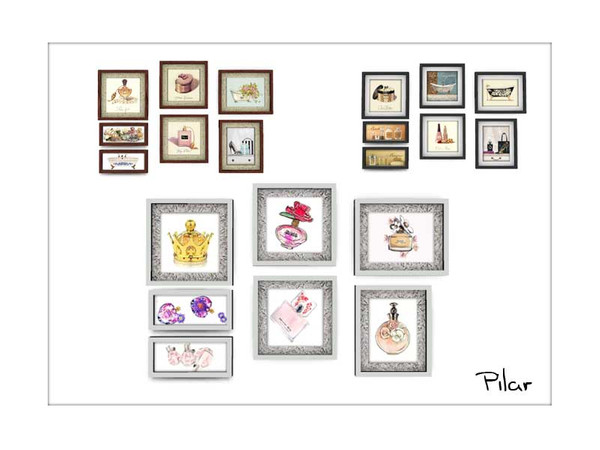 Sims 4 — Atmosfera paintings by Pilar — Actual bathroom with a touch of color