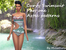 Sims 4 — Curvy Swimsuit part one : Aztec Patterns by MiliaSims — A new swimsuit for your simmies ! This new item will be