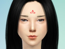 Sims 4 — China bindi tattoo by Tugumi2 — This is a forehead tattoo but it like a makeup. Go to CAS -> Body ->