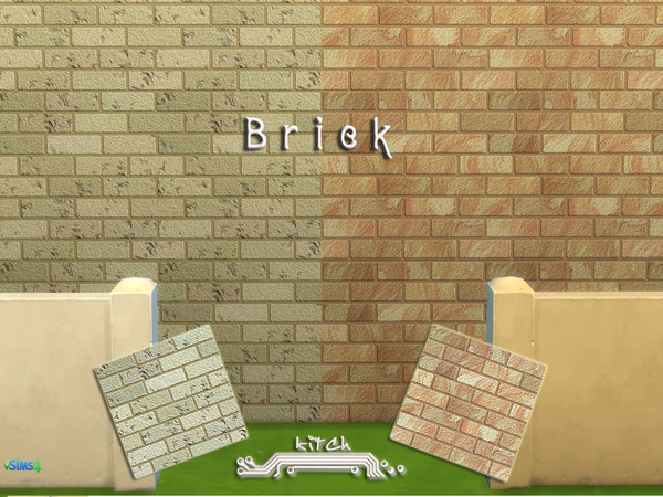 Sims 4 — Nice Brick by Kitch2 — Two types of brick