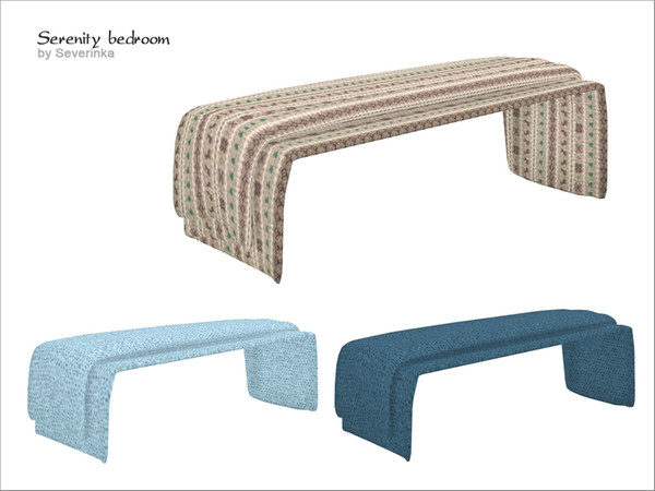 Sims 4 — [Serenity bedroom] Bed blanket by Severinka_ — Bed folder blanket, of a set 'Bedroom Serenity' 3 colors 