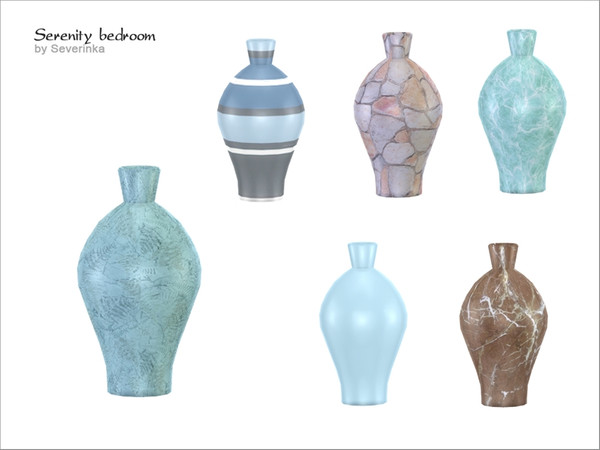 Sims 4 — [Serenity bedroom] Stone vase by Severinka_ — Stone vase, of a set 'Bedroom Serenity' 6 colors