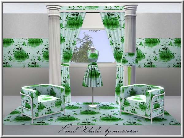 Sims 3 — Pond Weeds_marcorse by marcorse — Themed pattern: a patch of pond side weeds