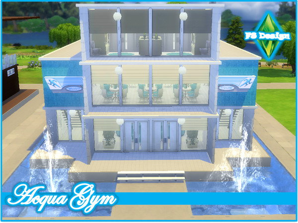 Sims 4 — Acqua Gym by fsdesign2 — Come get fit for this summer at a modern place with brand new fitness equipment.