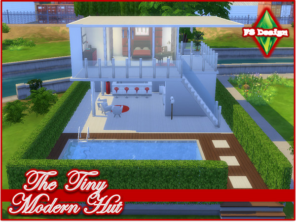 Sims 4 — The Tiny Modern Hut by fsdesign2 — A superb modern architecture house to accommodate a successful Sim or a happy