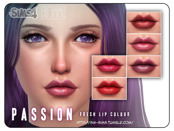 Sims 4 — [ Passion ] - Fresh Lip Colour by Screaming_Mustard — A light and cheerful lip colour for bright and colourful